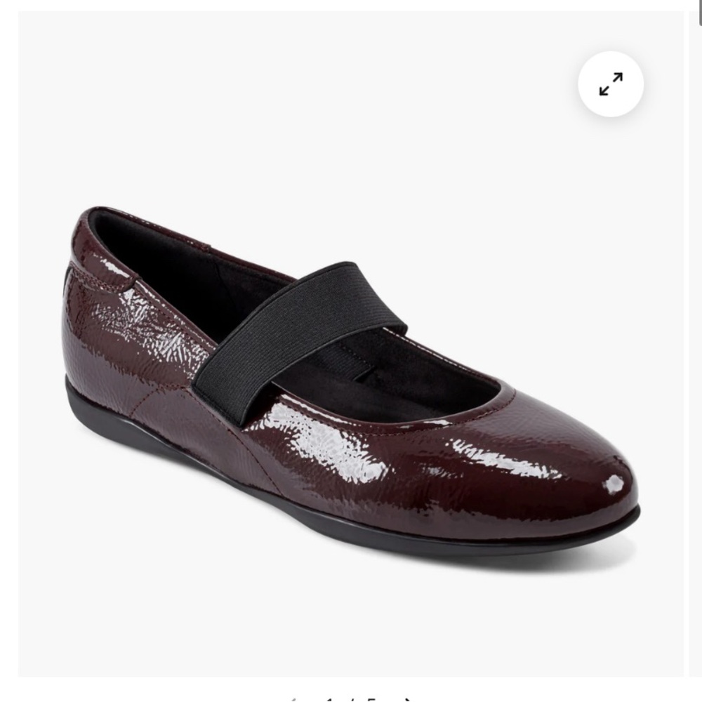 Rockport Aver Mary Jane Ballet Flats Dark Red NWT sz 9W